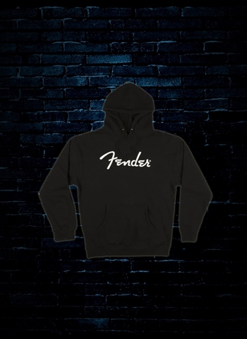 Fender Spaghetti Logo Hoodie - Black (Large)