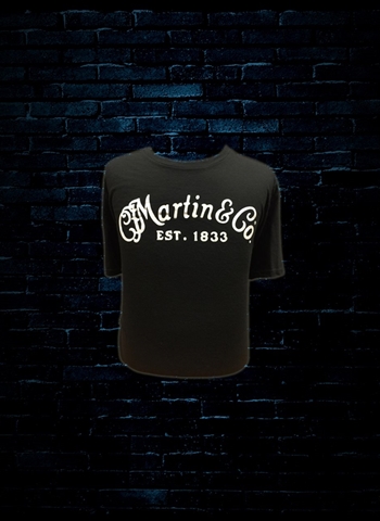 Martin Logo Men's T-Shirt - Black (Large)