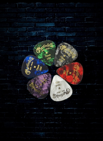 Martin Multi-Color Pearloid Guitar Picks (6-Pack)