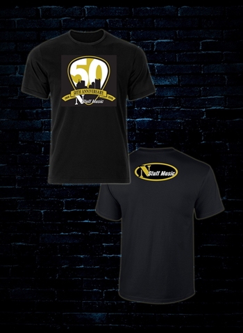 N Stuff 50th Anniversary on Black T-Shirt