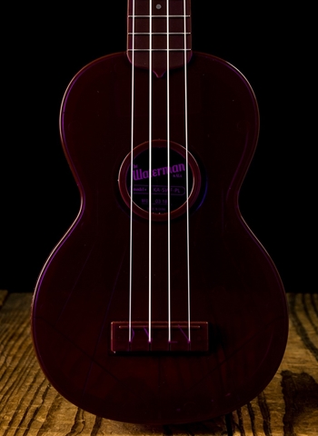 Kala KA-SWF-PL Soprano Waterman Ukulele - Fluorescent Purple Grape