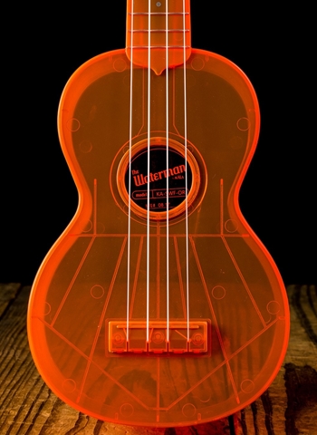 Kala KA-SWF-OR Soprano Waterman Ukulele - Fluorescent Orangesicle