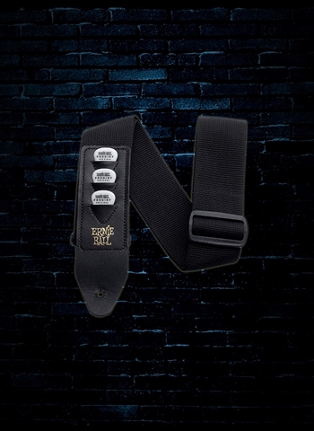 Ernie Ball 2" Pickholder Guitar Strap - Black