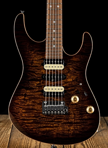 Suhr Modern Custom Quilt Maple/Genuine Mahogany - Bengal Burst