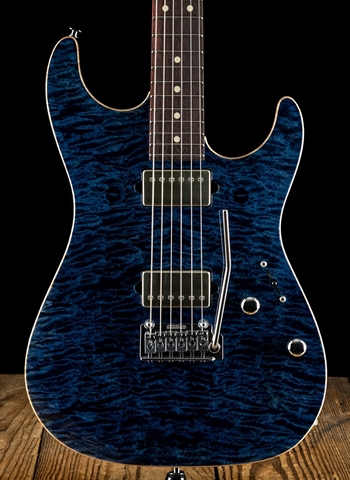 Suhr Standard Custom Quilt Maple/Genuine Mahogany - Deep Blue