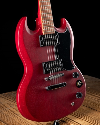 Epiphone SG Classic Worn P-90s Electric Guitar Worn Cherry