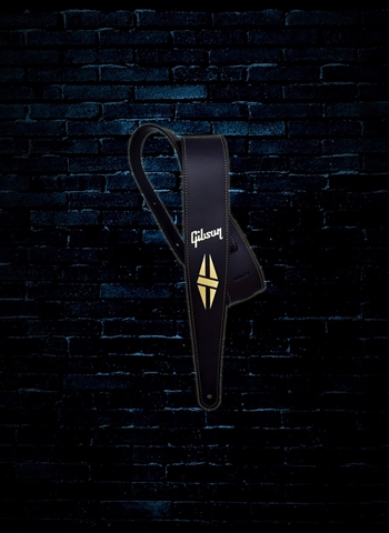 Gibson The Split Diamond 2.25"  Guitar Strap - Black