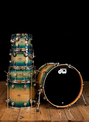 DW Collector's Series 5-Piece Drum Set - Natural to Carl Allen Blue Burst