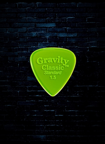 Gravity 1.5mm Classic Shape Standard Guitar Pick - Fluorescent Green