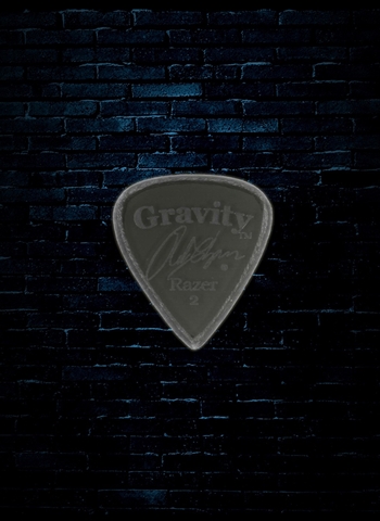 Gravity 2mm Razer Shape Standard Chapman Grip Guitar Pick - Smoke