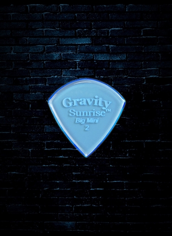 Gravity 2mm Sunrise Shape Big Mini Guitar Pick - Blue