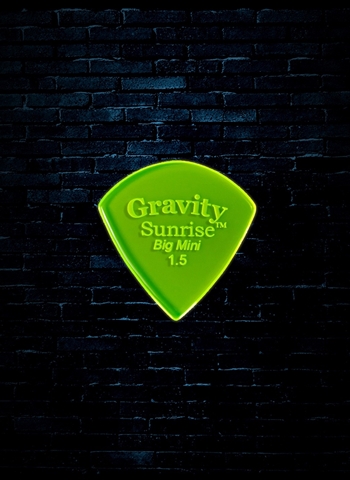 Gravity 1.5mm Sunrise Shape Big Mini Guitar Pick - Fluorescent Green