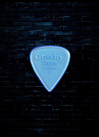 Gravity 2mm Razer Shape Standard Guitar Pick - Blue