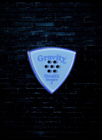 Gravity 2mm Stealth Shape Standard Multi-Hole Grip Guitar Pick - Blue
