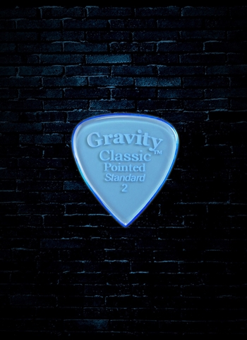 Gravity 2mm Classic Pointed Shape Standard Guitar Pick - Blue