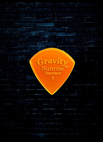 Gravity 3mm Sunrise Shape Standard Guitar Pick - Orange