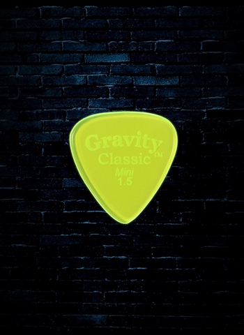 Gravity 1.5mm Classic Shape Mini Guitar Pick - Fluorescent Green