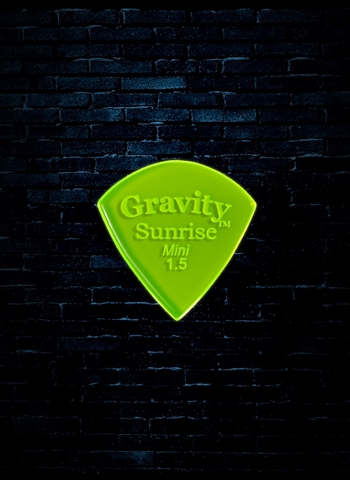 Gravity 1.5mm Sunrise Shape Mini Guitar Pick - Fluorescent Green