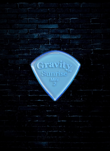 Gravity 2mm Sunrise Shape Mini Guitar Pick - Blue