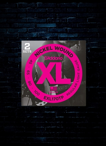 D'Addario EXL170TP XL Nickel Wound Long Scale Bass Strings (2 Pack) - Light (45-100)