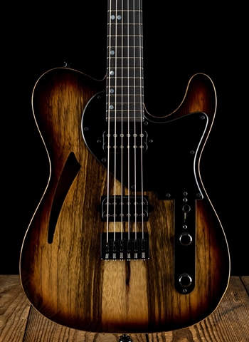 Suhr Classic T Custom - Black Limba/Roasted Swamp Ash - Brown Burst