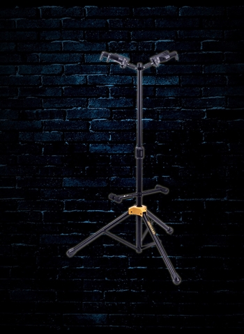 Hercules GS422BPLUS Auto Grip System Double Guitar Stand w/Backrest