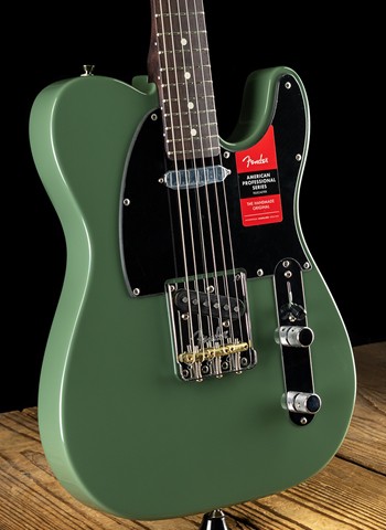 Fender limited edition american professional telecaster in antique olive hotsell