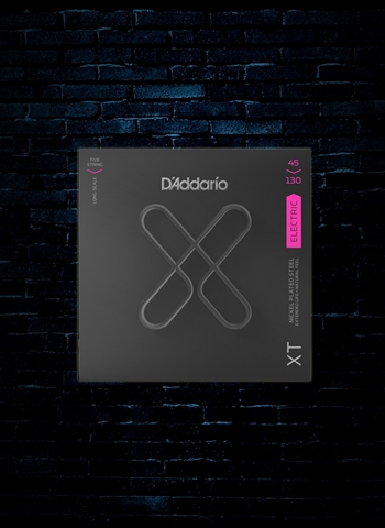 D'Addario XTB45130 - XT Nickel Plated Steel Bass Strings - Light 5-String Long Scale (45-130)