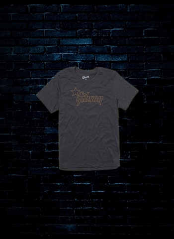 Gibson Star Logo T-Shirt - Charcoal (Large)