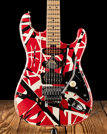 EVH Striped Series Frankie - Red/White/Black