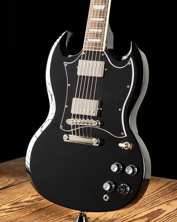 エピフォン EPIPHONE SG Standard Ebony Epiphone SG Standard Electric Guitar - Ebony | Sweetwater