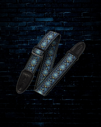 Levys 2" Print Series Jacquard Weave Guitar Strap - Teal