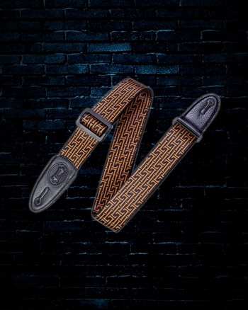 Levy's 2" Signature Series L Guitar Strap - Black/Gold