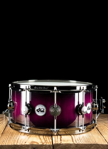 Drum Workshop 6.5"x14" Pure Purpleheart Snare Drum - Violet to Dark Purple Burst
