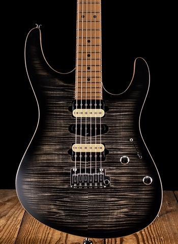 Suhr Modern Satin Flame - Trans Charcoal Burst