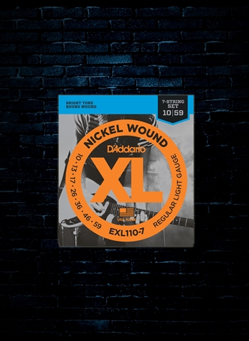 D'Addario EXL110-7 XL Nickel Wound Electric - 7-String Light (10-59)