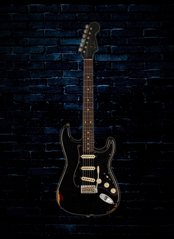 Fender Custom Shop Limited Edition Dual-Mag II Relic Stratocaster - Black Over 3-Color Sunburst
