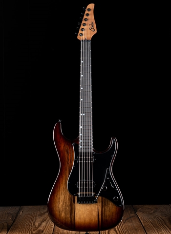Suhr Standard Custom Black Limba/Roasted Swamp Ash - Brown Burst