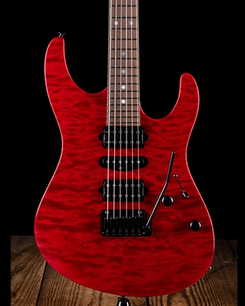 Suhr Modern Custom Quilt Maple/Swamp Ash - Trans Red