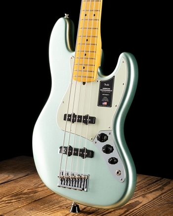 Fender American Professional II Jazz Bass V - Mystic Surf Green