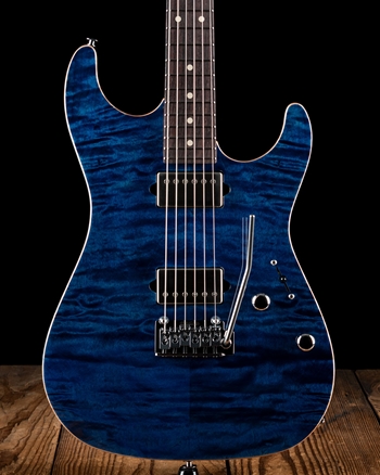 Suhr Standard Custom Quilt Maple/Genuine Mahogany - Trans Whale Blue