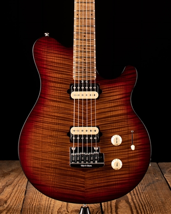 Ernie Ball Music Man Axis Super Sport - Roasted Amber Flame