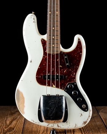 Fender Custom Shop 1961 Heavy Relic Jazz Bass - Aged Olympic White