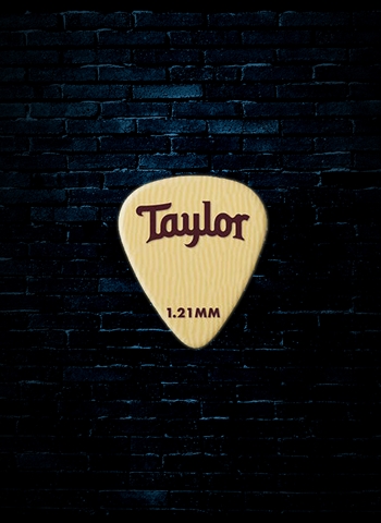 Taylor 1.21mm Premium 351 DarkTone Guitar Picks (6-Pack) - Ivoroid