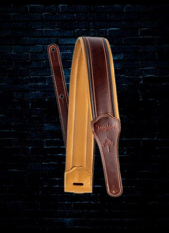 Taylor 2.5" Ascension Leather Guiter Strap - Black/Butterscotch