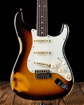 Fender Custom Shop Limited Edition 1959 Heavy Relic Stratocaster - Faded Aged Chocolate 3-Color Sunburst