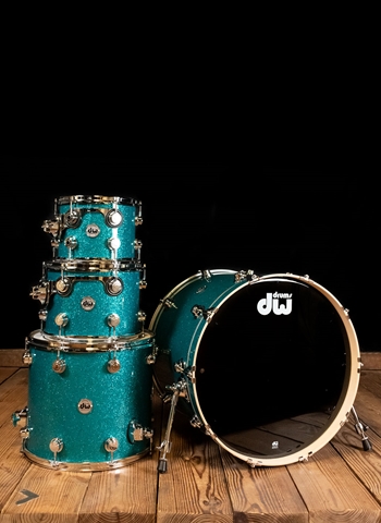 DW Collector's Series 4-Piece Drum Set - Teal Glass