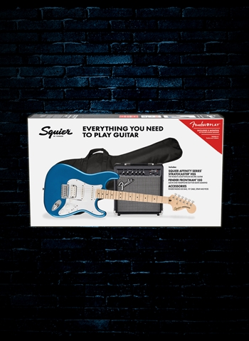 Squier Affinity Series Strat HSS Starter Pack - Lake Placid Blue