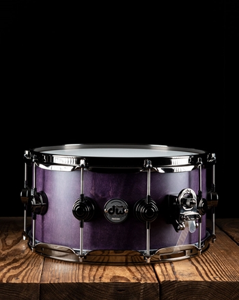 Drum Workshop 6.5"x14" Maple Mahogany Snare Drum - Lavender Satin Oil