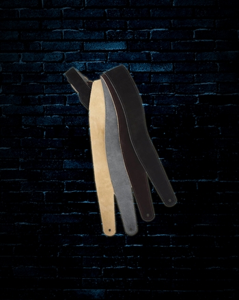LM LS-2304 - 2.3" Soft Suede Guitar Strap - Grey